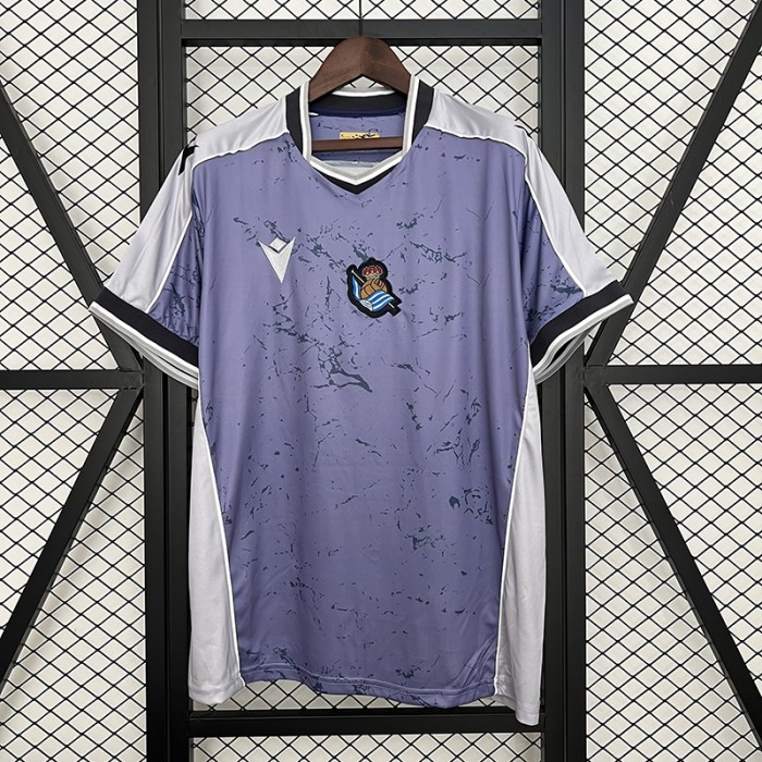 25/26 Real Sociedad Away Purple White Jersey Version Short Sleeve-6706813