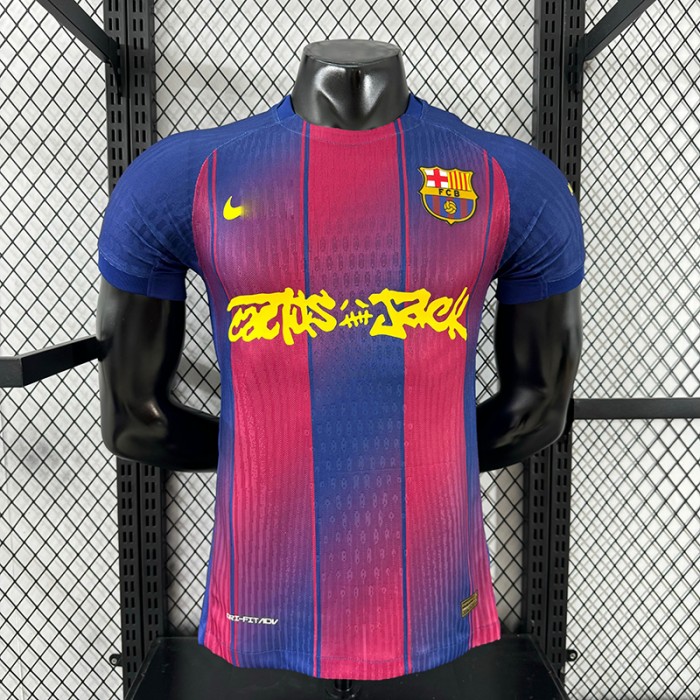 25/26 Barcelona Home Red Blue Jersey Version Short Sleeve (Player Version)-1345914
