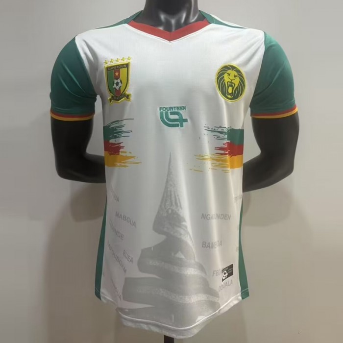 2025 Cameroon Third Away White Green Jersey Version Short Sleeve (Player Version)-7744396 2025 Cameroon Third Away White Green Jersey Version Short Sleeve (Player Version)-7744396