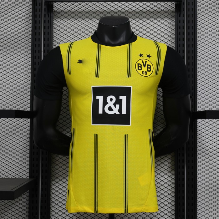 24/25 Borussia Dortmund Home Yellow Black Jersey Version Short Sleeve (Player Version)-9488325