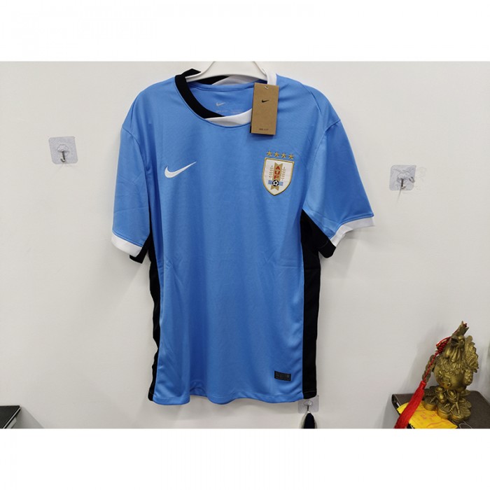 STOCK CLEARANCE [SIZE L] 2024 Uruguay Home Blue Jersey Version Short Sleeve-9883758