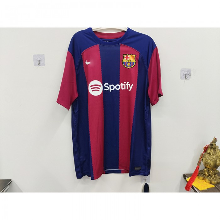 STOCK CLEARANCE [SIZE XXL] 23/24 Barcelona Home Blue Red Jersey Version Short Sleeve-7344116
