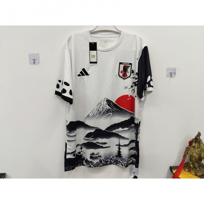 STOCK CLEARANCE [SIZE XL] 2024 Japan Special Edition Black White Jersey Version Short Sleeve-8907667