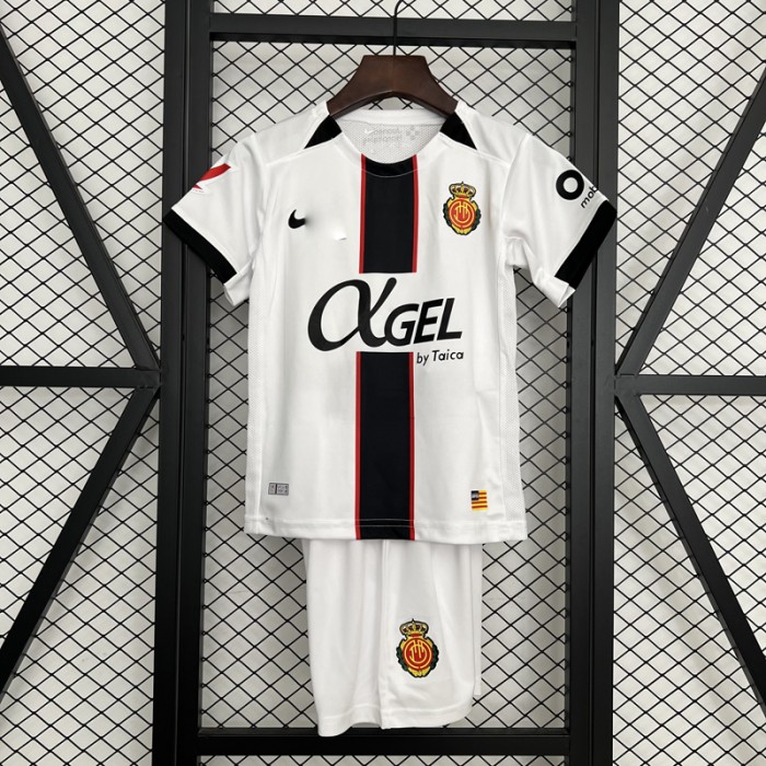25/26 Kids RCD Mallorca Away White Kids Jersey Kit Short Sleeve (Shirt + Short)-8252104