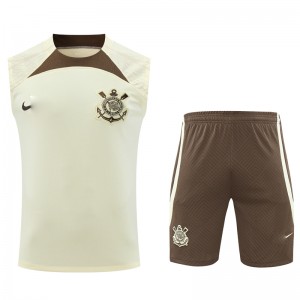 24/25 Corinthians Khaki Training jersey Kit Sleeveless Vest (Vest + Short)-5762923