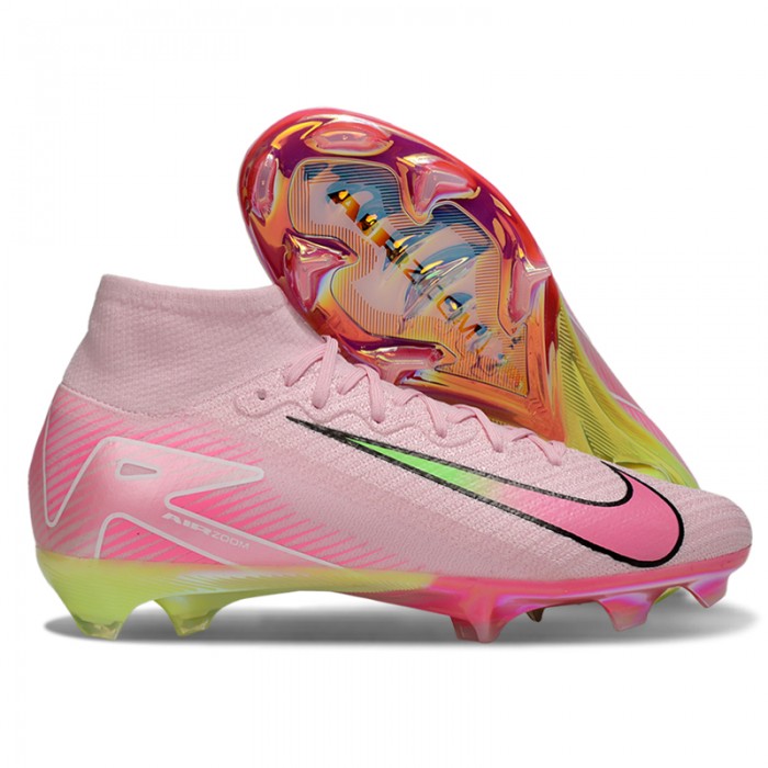 Air Zoom Mercurial Superfly IX Elite FG High Soccer Shoes-All Pink-941171