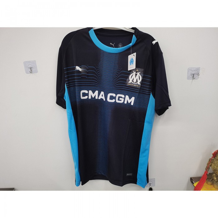 STOCK CLEARANCE [SIZE XL] 25/26 Marseille Away Navy Blue Jersey Version Short Sleeve-679850