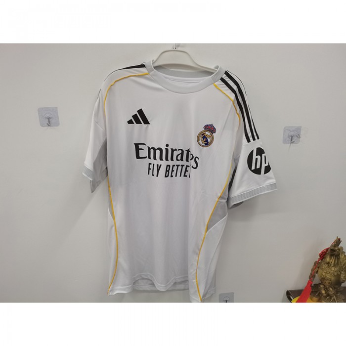 STOCK CLEARANCE [SIZE L] 25/26 Real Madrid Home White Jersey Version Short Sleeve-3497472