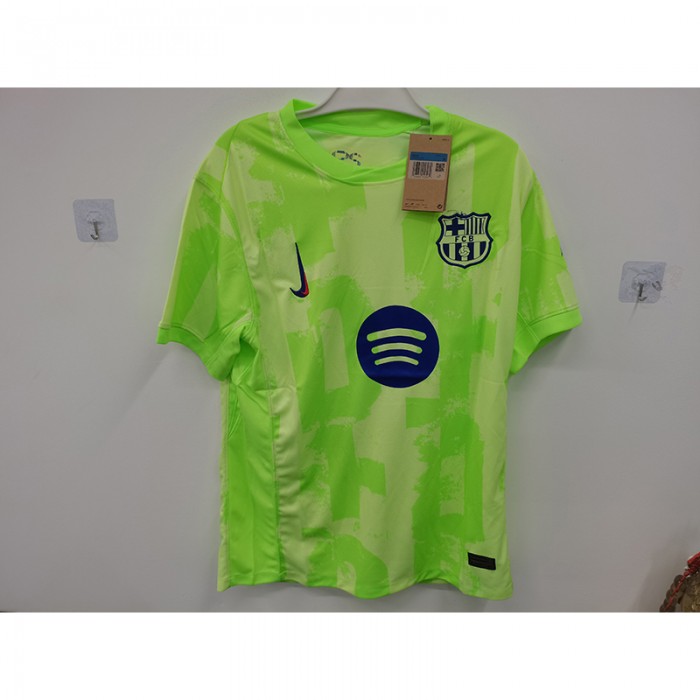 STOCK CLEARANCE [SIZE M] 24/25 Barcelona Third Away Green Jersey Version Short Sleeve-3475010
