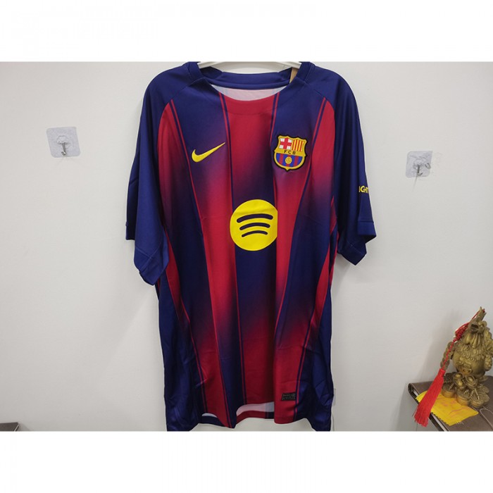 STOCK CLEARANCE [SIZE 4XL] 25/26 Barcelona Home Navy Blue Red Jersey Version Short Sleeve-7609063