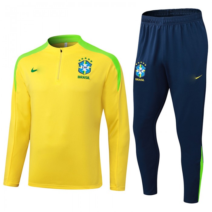 2025 Brazil Yellow Edition Classic Jacket Training Suit (Top+Pant)-4105604