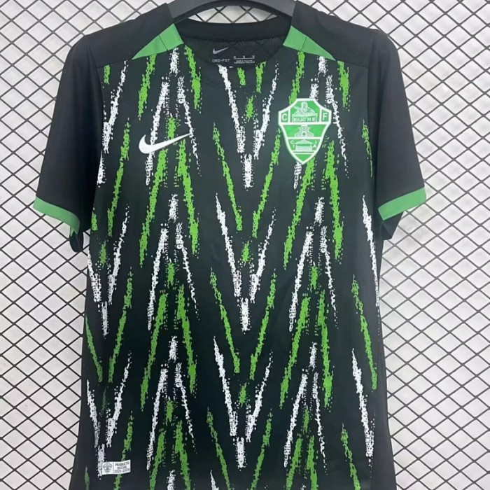 25/26 Elche Away Black Green Jersey Version Short Sleeve-1812483