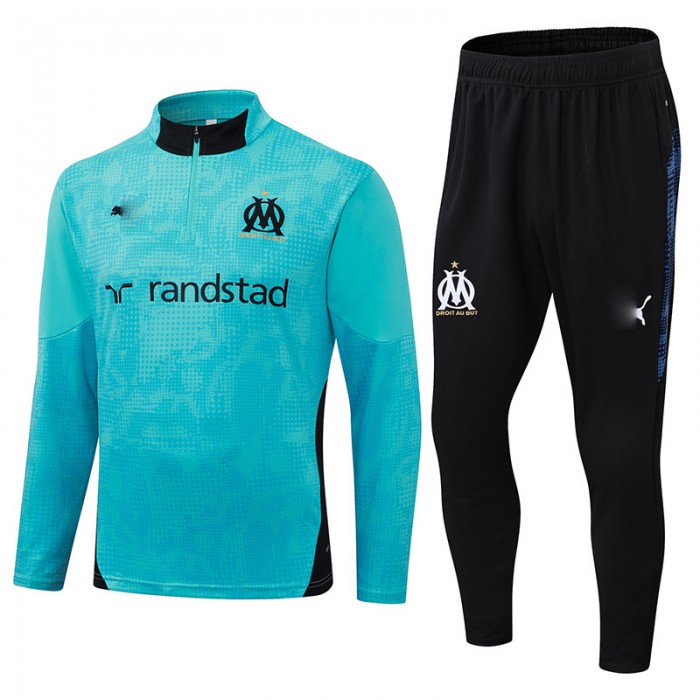 25/26 Marseille Blue Edition Classic Jacket Training Suit (Top+Pant)-6010865