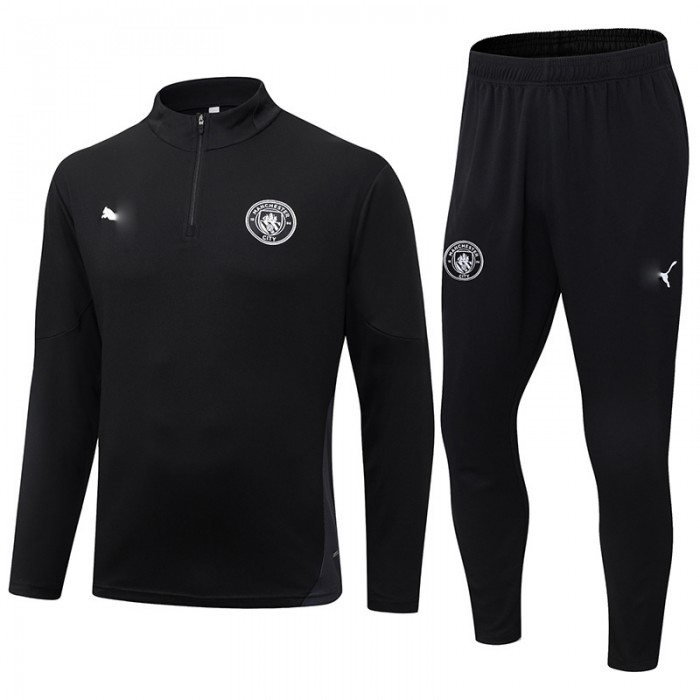 25/26 Manchester City Black Edition Classic Jacket Training Suit (Top+Pant)-7666374