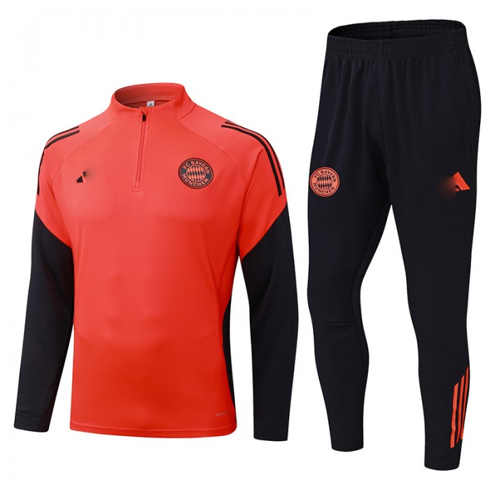 25/26 Bayern Munich Orange Black Edition Classic Jacket Training Suit (Top+Pant)-5857008