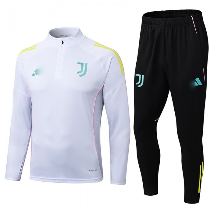 25/26 Juventus White Edition Classic Jacket Training Suit (Top+Pant)-9266360