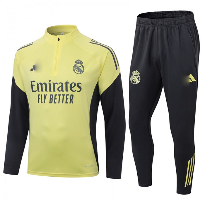 25/26 Real Madrid Yellow Black Edition Classic Jacket Training Suit (Top+Pant)-4124963 25/26 Real Madrid Yellow Black Edition Classic Jacket Training Suit (Top+Pant)-4124963
