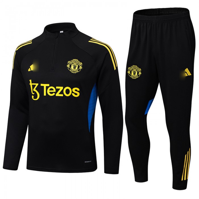 25/26 Manchester United M-U Black Edition Classic Jacket Training Suit (Top+Pant)-5904811