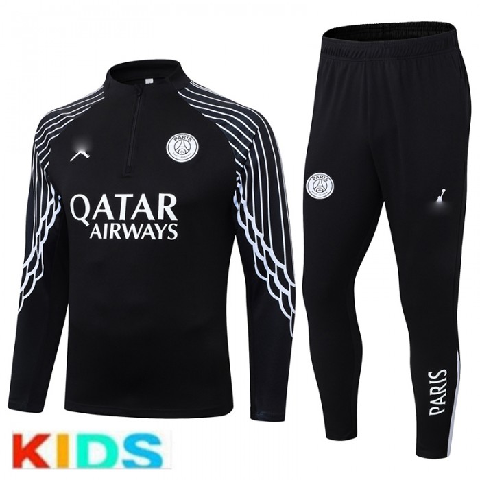 25/26 Kids Paris Saint-Germain PSG Black Kids Edition Classic Jacket Training Suit (Top+Pant)-1433582