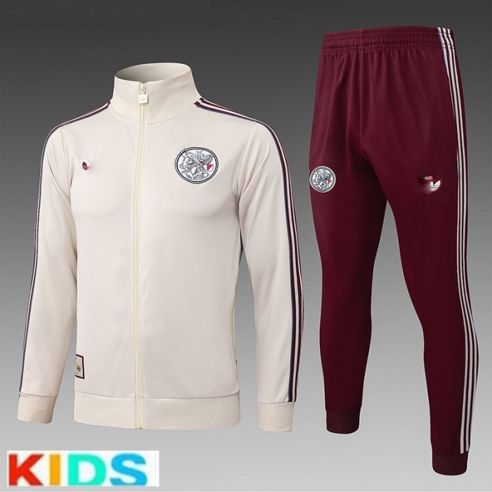 25/26 Kids Ajax Khaki Kids Edition Classic Jacket Training Suit (Top+Pant)-1766776