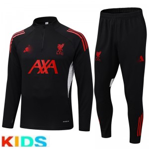25/26 Kids Liverpool Black Kids Edition Classic Jacket Training Suit (Top+Pant)-4893403
