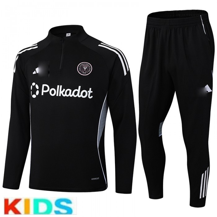 25/26 Kids Miami Black Kids Edition Classic Jacket Training Suit (Top+Pant)-1129904