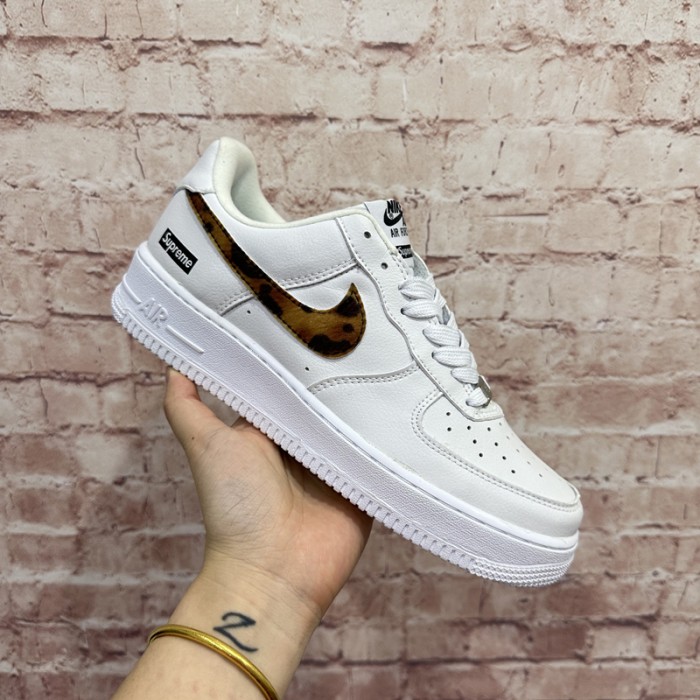 AIR FORCE 1‘07 AF1 Running Shoes-White/Brown-4701297