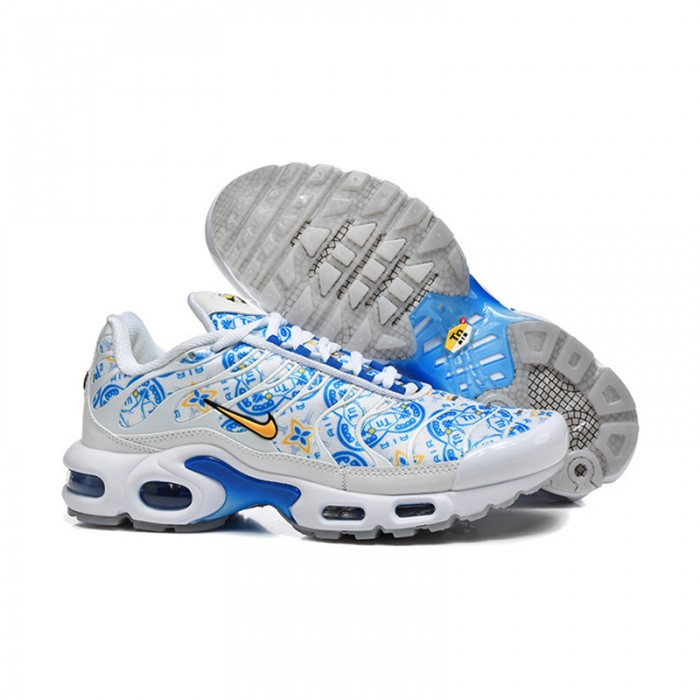 Air Max TN Plus Running Shoes-White/Blue-9070018