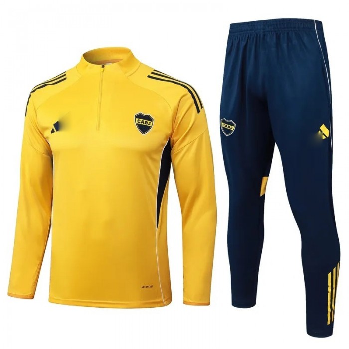 25/26 Boca Juniors Yellow Edition Classic Jacket Training Suit (Top+Pant)-7184378