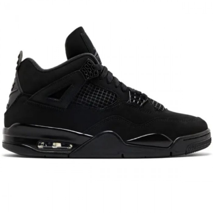 Retro Air Jordan 4 AJ4 High Running Shoes-All Black-6399143