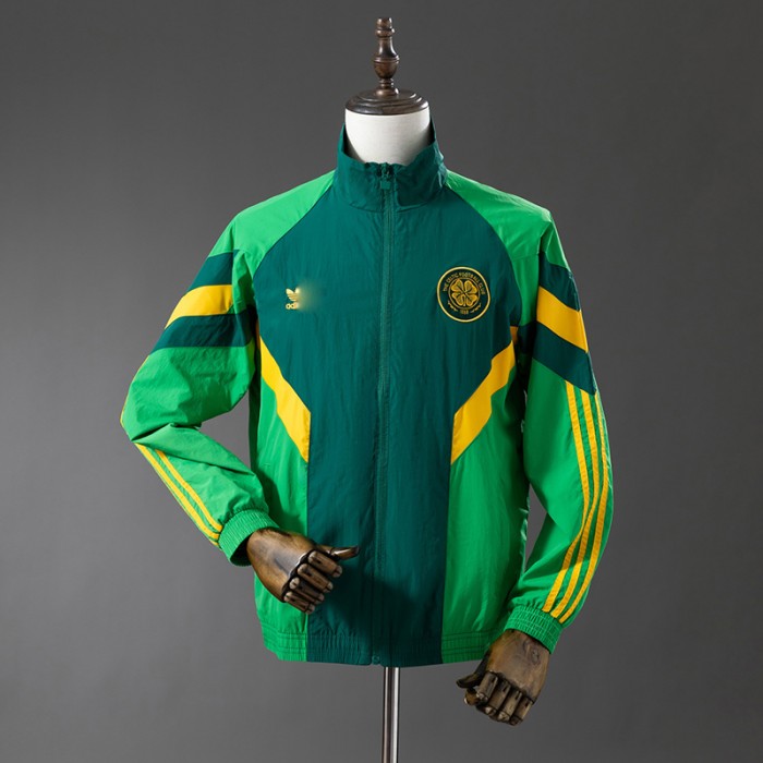 25/26 Celtics Windbreaker Green Yellow Windbreaker Long Sleeve-785264