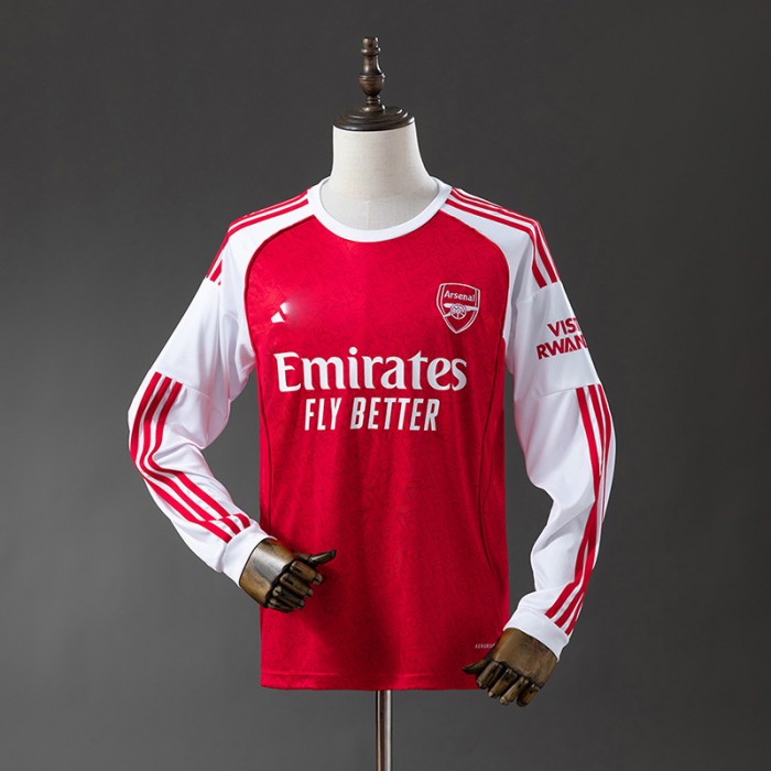 25/26 Arsenal Home Red White Jersey Version Long Sleeve-4138478