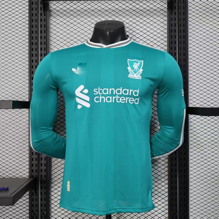 25/26 Liverpool Second Away Green Jersey Version Long Sleeve (Player Version)-1254004