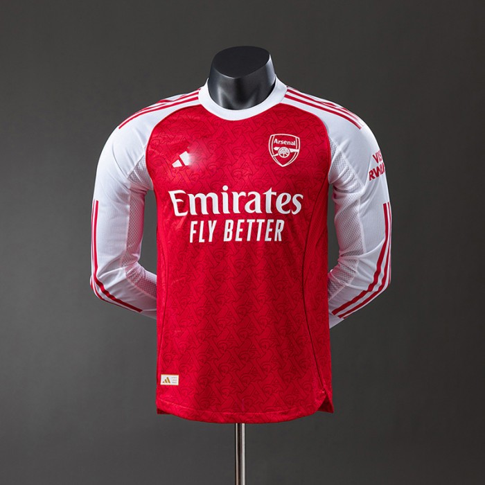 25/26 Arsenal Home Red White Jersey Version Long Sleeve (Player Version)-3085509