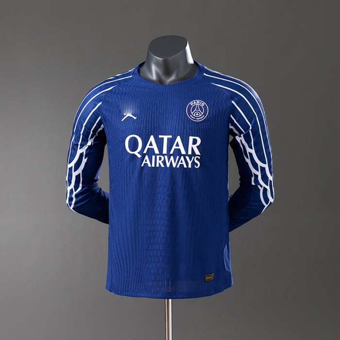 24/25 Paris Saint-Germain PSG Fourth Away Navy Blue Jersey Version Long Sleeve (Player Version)-602950