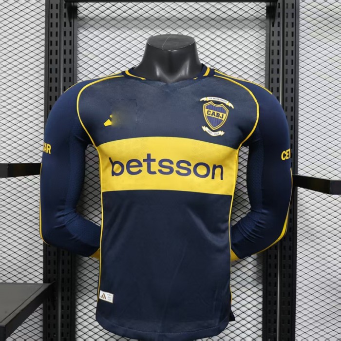 25/26 Boca Juniors Home Navy Blue Yellow Jersey Version Long Sleeve (Player Version)-1293075 25/26 Boca Juniors Home Navy Blue Yellow Jersey Version Long Sleeve (Player Version)-1293075