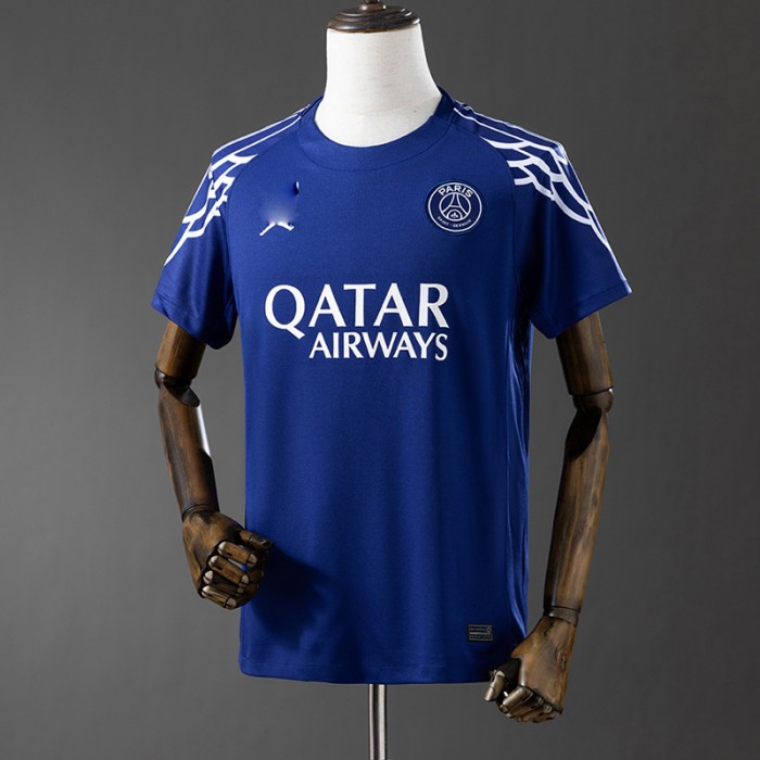 24/25 Paris Saint-Germain PSG Fourth Away Navy Blue Jersey Version Short Sleeve-2210537
