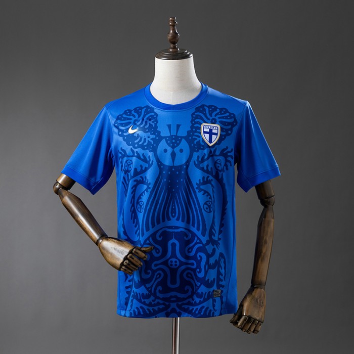 2026 World Cup Finland Away Blue Jersey Version Short Sleeve-1496510