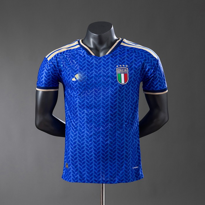 2026 World Cup Italy Home Blue Jersey Version Short Sleeve (Player Version)-9992509