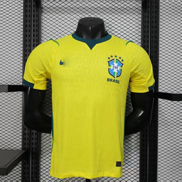 2026 World Cup Brazil Home Yellow Jersey Version Short Sleeve (Player Version)-6606381