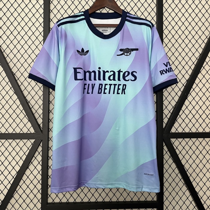 24/25 Arsenal Third Away Blue Purple Jersey Kit Short Sleeve-1086751