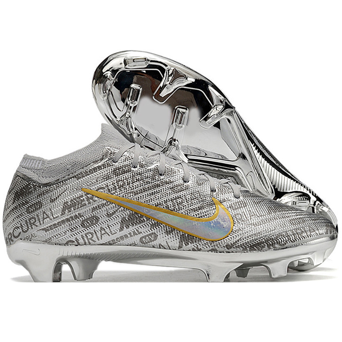 Air Zoom Mercurial Superfly IX Elite FG Soccer Shoes-Silver/Gray-9270213