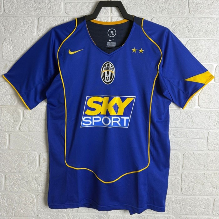Retro 04/05 Juventus Away Blue Jersey Version Short Sleeve-4056264