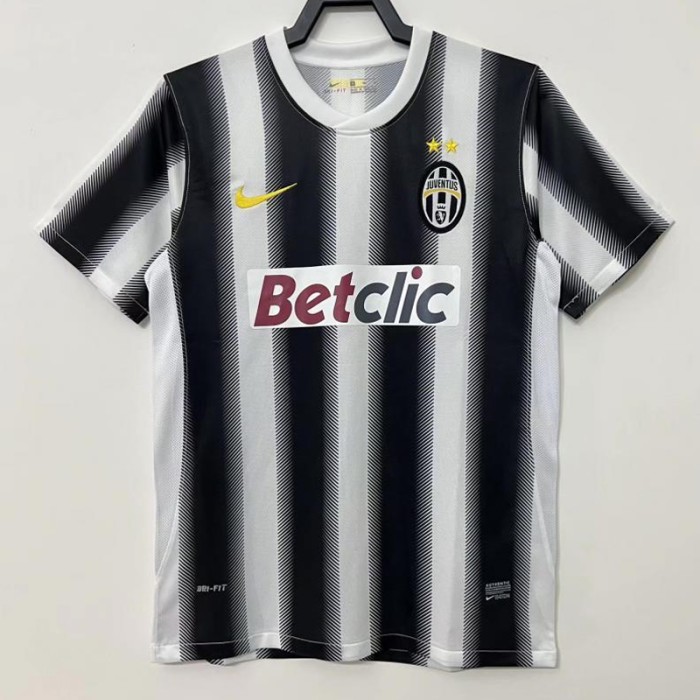 Retro 11/12 Juventus Home White Black Jersey Version Short Sleeve-9588000