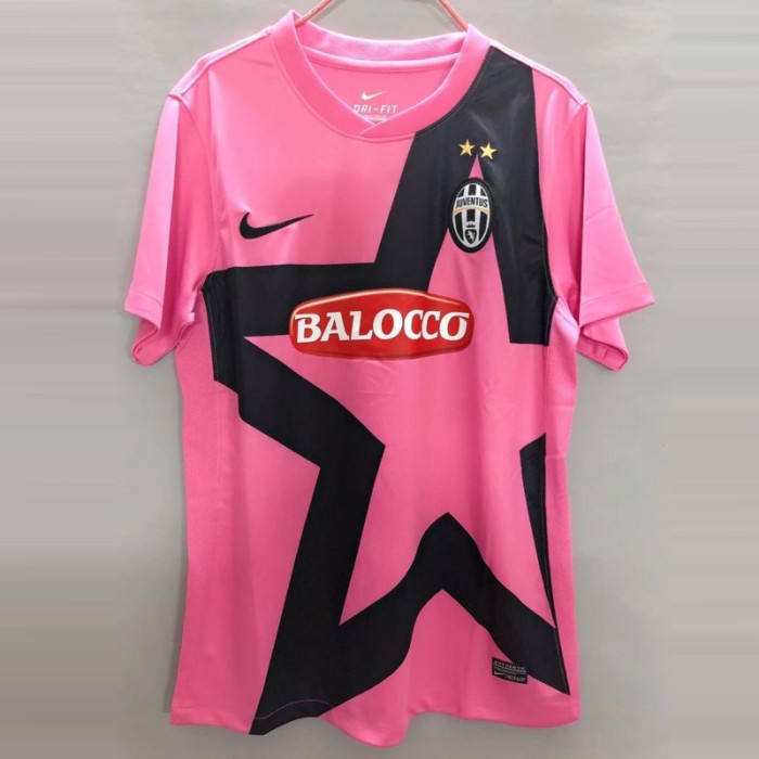 Retro 11/12 Juventus Away Pink Jersey Version Short Sleeve-2058256