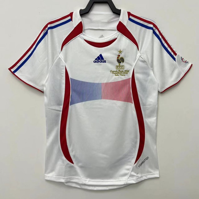 Retro 2006 France Away White Jersey Version Short Sleeve-3549822
