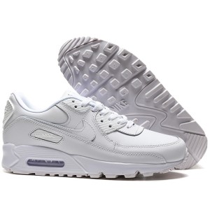 Air MAX 90 Running Shoes-All White-5641133